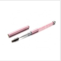 Pink Crystal Reusable Mascara Wand Private Label Lash Eyelash Brush Comb Spoolie Lash Extension Wanda Makeup